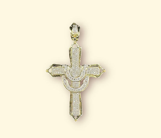 10k Yellow Gold and Diamond cross